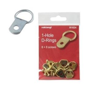 D-Rings - 1 Hole + Screws Picture Frame Hanger